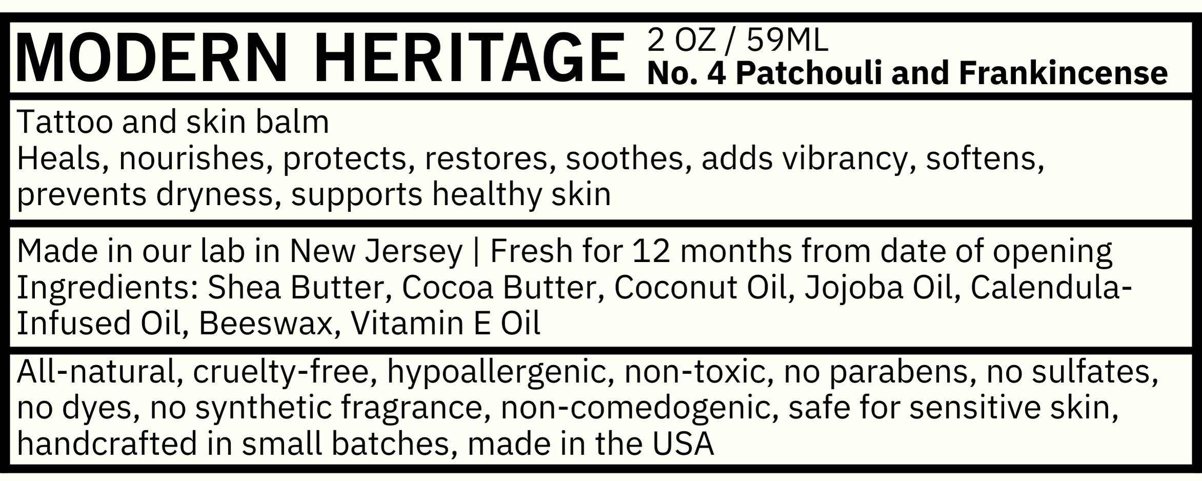 No. 4 Patchouli + Frankinsense